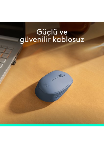 M171 USB Alıcılı Kablosuz Kompakt Mouse - Açık Mavi