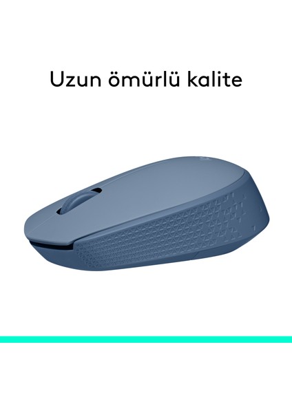 M171 USB Alıcılı Kablosuz Kompakt Mouse - Açık Mavi