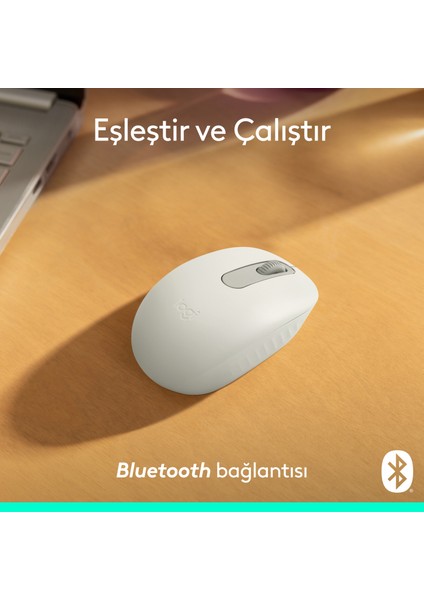 M196 Bluetooth Kablosuz Kompakt Pc ve Mac ile Uyumlu Mouse - Beyaz