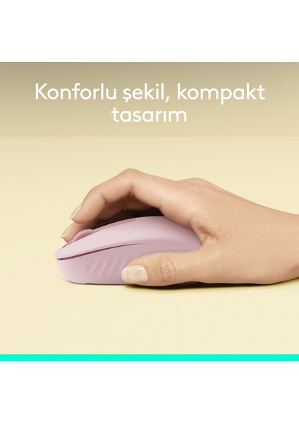 M196 Bluetooth Kablosuz Kompakt Pc ve Mac ile Uyumlu Mouse - Pembe