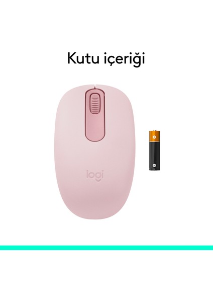 M196 Bluetooth Kablosuz Kompakt Pc ve Mac ile Uyumlu Mouse - Pembe