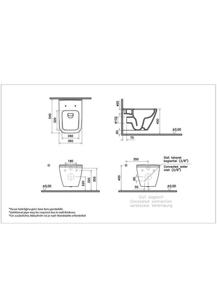 Integra Square Kare Rim-Ex Asma Klozet + Slim Duroplast Yavaş Kapanan Klozet Kapağı Set