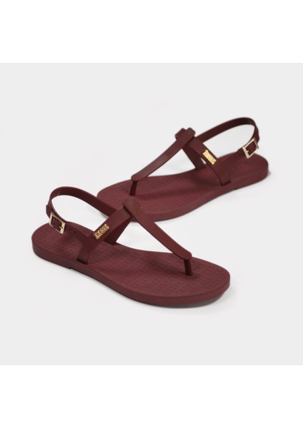 Kadın Bordo Parmak Arası Plaj Sandalet