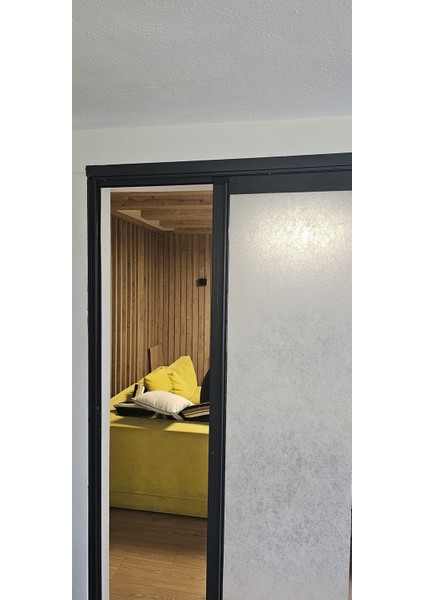 45X150CM Beyaz Lif Desenli Cam Filmi Statik Kaplama Mutfak Ofis Banyo Pencere indirimleri