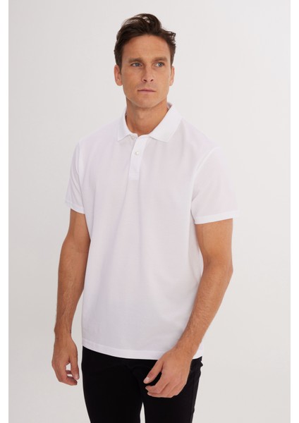 Pamuklu Slim Fit Dar Kesim Polo Yaka Tişört