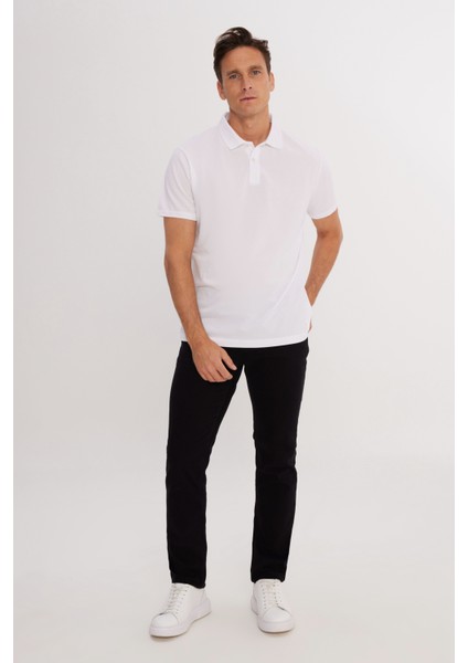 Pamuklu Slim Fit Dar Kesim Polo Yaka Tişört