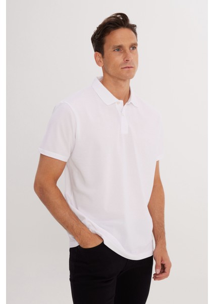 Pamuklu Slim Fit Dar Kesim Polo Yaka Tişört