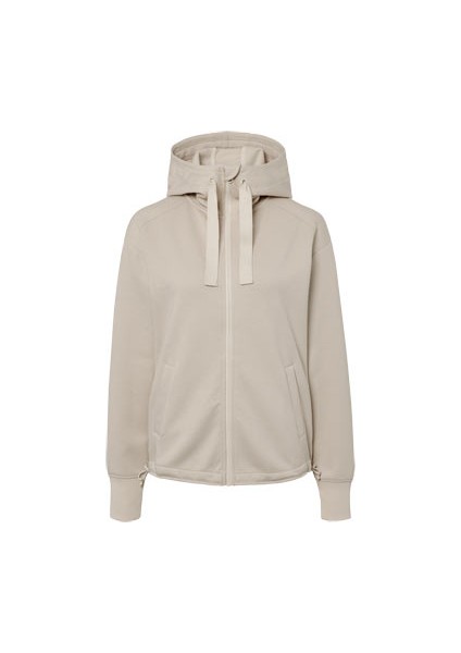 Kapüşonlu Sweat Ceket, Bej