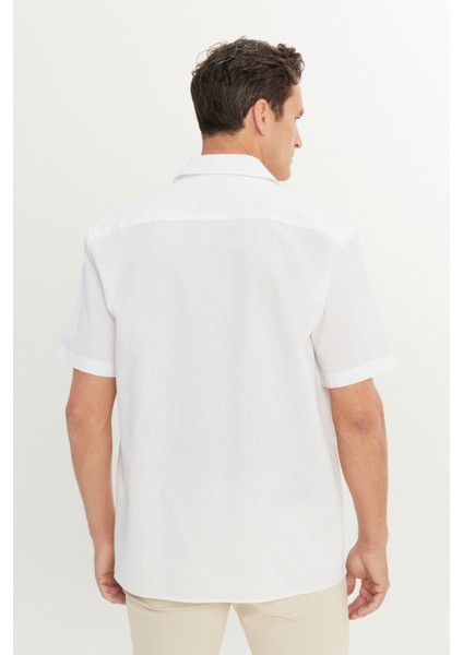 Pamuklu Keten Oversize Fit Bol Kesim Hawai Yaka Gömlek indirimleri