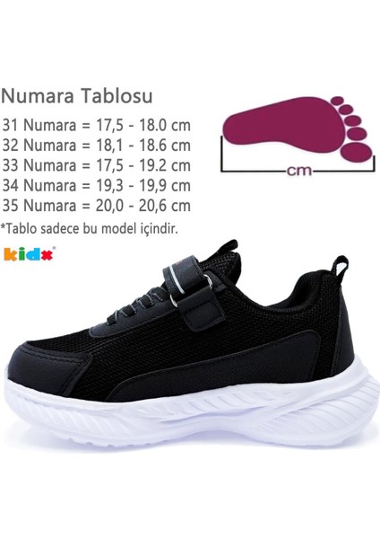 Drops Stripes Sneaker Erkek Çocuk Spor Ayakkabı Siyah Beyaz modelleri