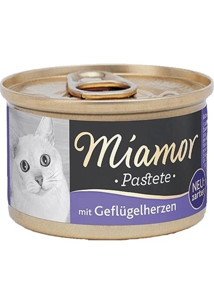 Miamor Pastete Yürekli Tahılsız Konserve Kedi Maması 85 gr