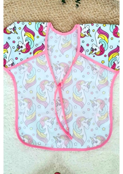 Unicorn Pembe Desenli Sıvı Geçirmez Kız Aktivite ve Mama Önlüğü 6-24 Ay fırsatları