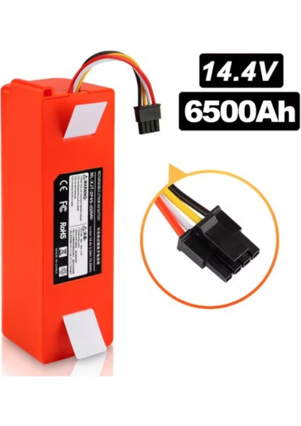 Roborock S51 Uyumlu Batarya Robot Süpürge 6500mah 14.4v Yüksek Kapasite modelleri
