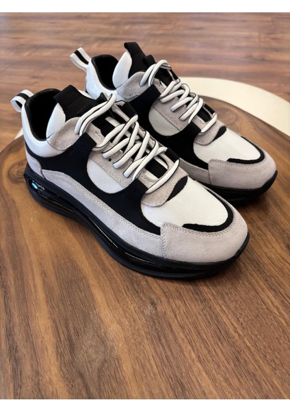 1098 Beyaz Siyah - Siyah Taban Hakiki Deri Erkek Sneakers fiyatları
