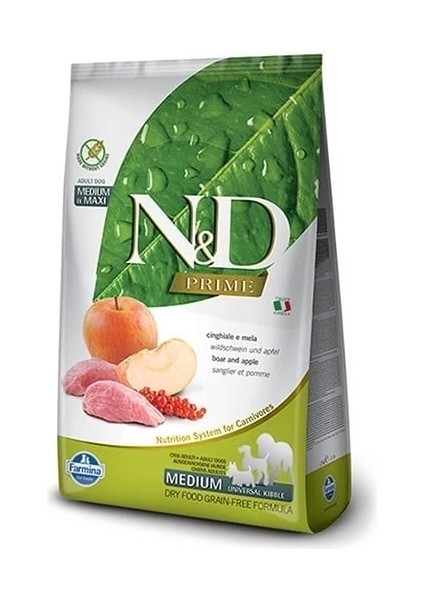 N&d Prime Domuzlu Orta ve Büyük Irk Yetişkin Köpek Maması 2.5 kg