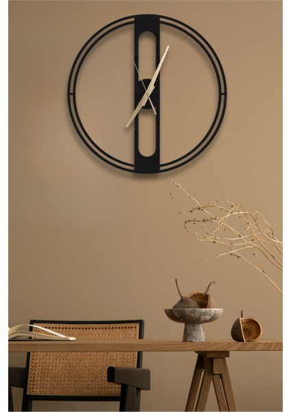 Dekoratif Siyah Metal Duvar Saati 60X60CM [2337-60x60] fiyatları