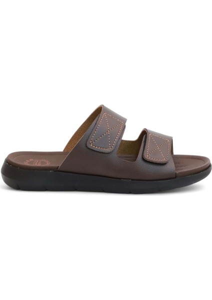 2168-GZR Çift Cırtlı Tam Anatomik Tabanlı Günlük,umre ve Hac Için Uyumlu Erkek Terlik - NKT02168-KAHVERENGI-40 fırsatları