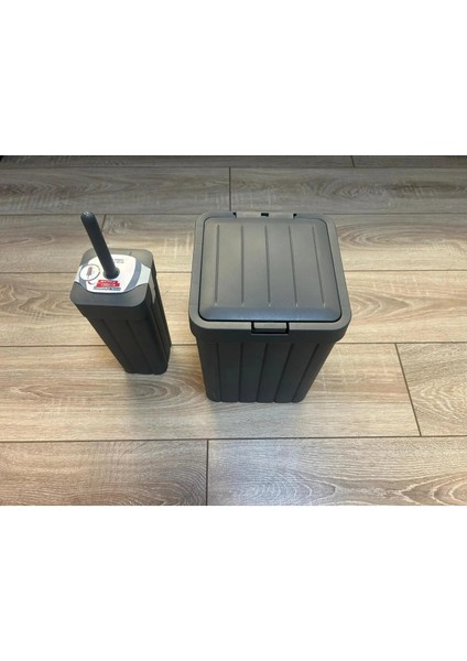 Antrasit Fitilli 2 Parça Otomatik Banyo Seti