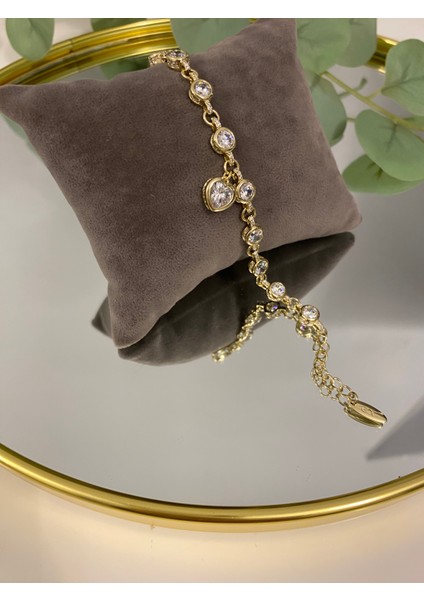 Xuping Xp 14 K Altın Kaplama Hediyelik Suya Dayanıklı Kadın Bileklik 17 cm 19 cm Ayarlanabilir