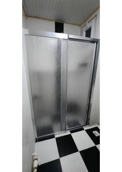 akabin 120 cm ile 140CM Arası 1 Sabit 1 Sürgülü Parlak Profil Mika Duşakabin