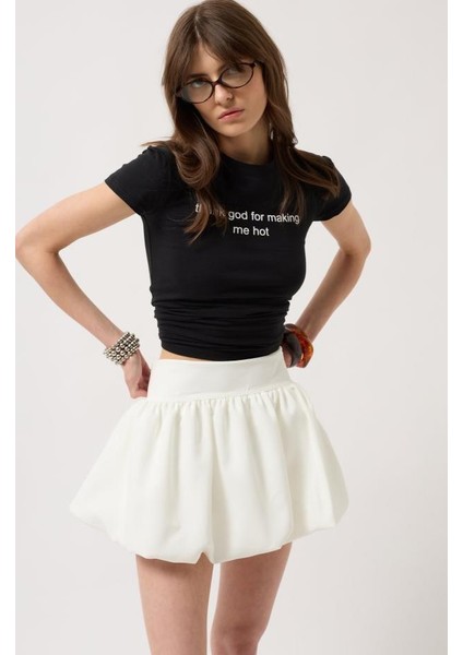 Balon Detay Mini Etek