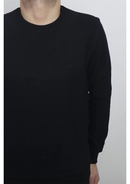 Fistan Store Erkek Düz Spor Kesim Normal Kalıp Bisiklet Yaka Selanik Kumaşlı Kışlık Kazak fiyatları