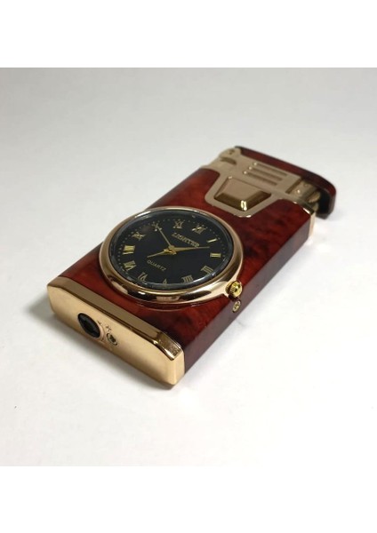 2 Noktadan Yanan Maun Saatli Çakmak %100 Metal Saat Normal Stilde Yanan ve Pürmüz Gibi Yanan Çakmak fiyatları