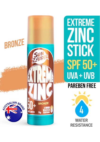 Güneş Kremi Extreme Zinc Stick Bronze SPF 50 + 15 gr