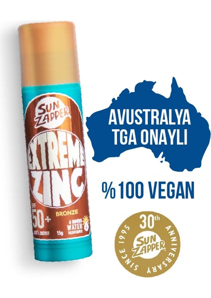 Güneş Kremi Extreme Zinc Stick Bronze SPF 50 + 15 gr fırsatları