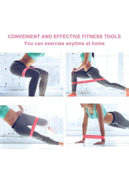 5 Adet Pilates Bandı Seti Direnç Hafif Orta Sert 5'li̇ Set Pilates Lastiği