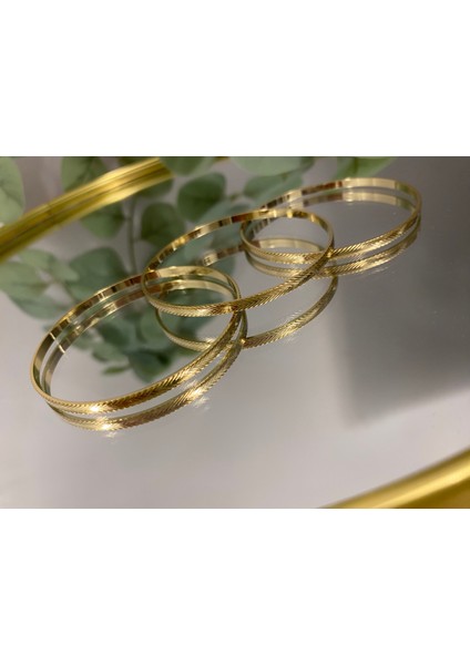 Xuping Xp 14 K Altın Kaplama Hediyelik Suya Dayanıklı Kadın Bileklik 17 cm