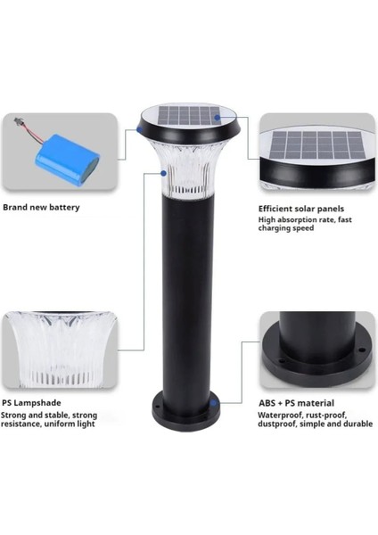 100WATT Güneş Enerjili Solar Bahçe Armatürü ( 60CM Direkli ) fırsatları