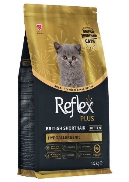Reflex Plus British Shorthair Tavuklu ve Kızılcıklı Yavru Kedi Maması 1.5 kg