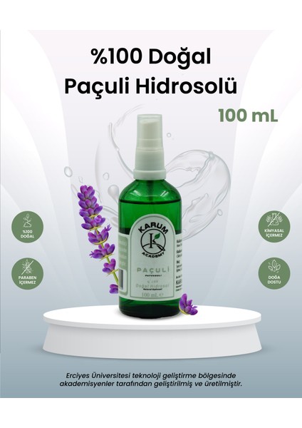 Paçuli Hidrosolü Doğadan Gelen Güçlü Dengeleyici Etki (100% Doğal Paçuli Suyu) 100ML