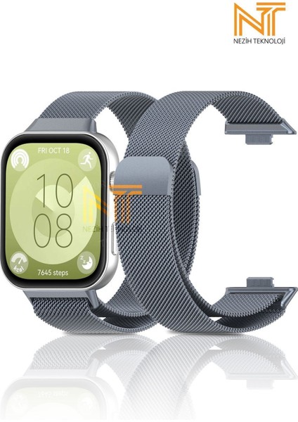 Huawei Watch Fit 3 / Fit 4 / Fit 4 Pro Uyumlu Milano Hasır Örgü Metal Magnet Pratik Kordon fiyatları