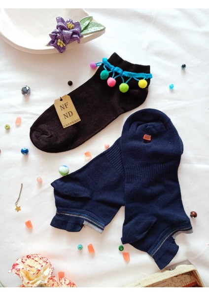 2 Çift Hediye Patik Çorap Topuk Takviyeli Erkek Kadın Sıkmayan Lacivert Bambu(Dikişsiz) Siyah 36-40 fırsatları