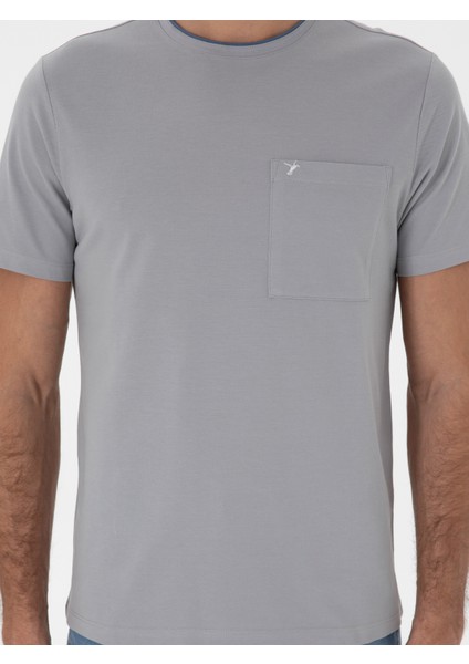 Erkek Taş Regular Fit Cepli T-shirt 50310033-VR049