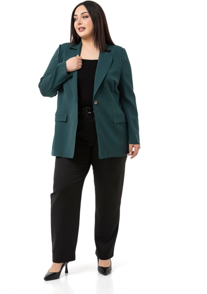 Büyük Beden Önü Pileli Cepli Kemerli Siyah Pantolon fiyatları