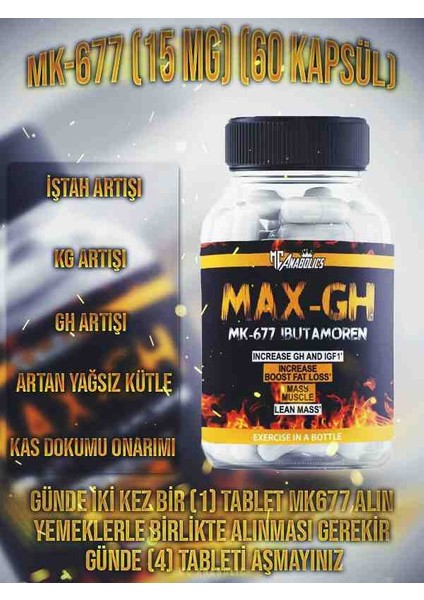 Ibutamoren MK677 60 Kapsül 15 mg fiyatları