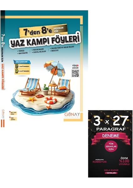 Günay Yayınları 7'den 8'e Geçenler Için Yaz Tatili Föyleri