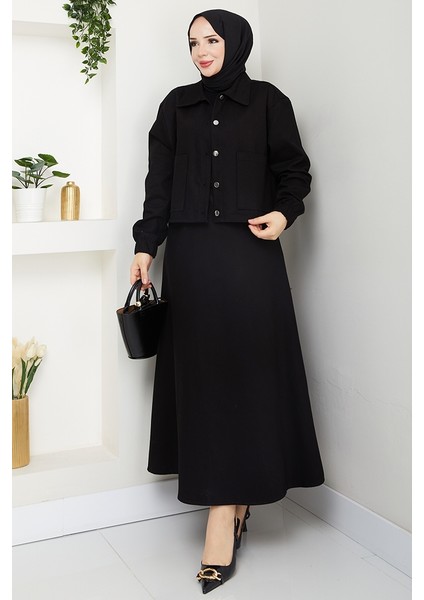 Cerza Ceket Etek Ikili Takım 1534 - Siyah modelleri