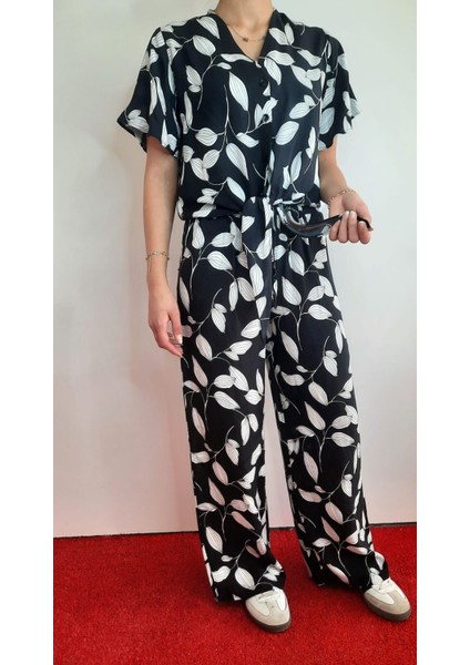 Kadın Bağlamalı 2'li Gömlek Pantalon Takım fiyatları