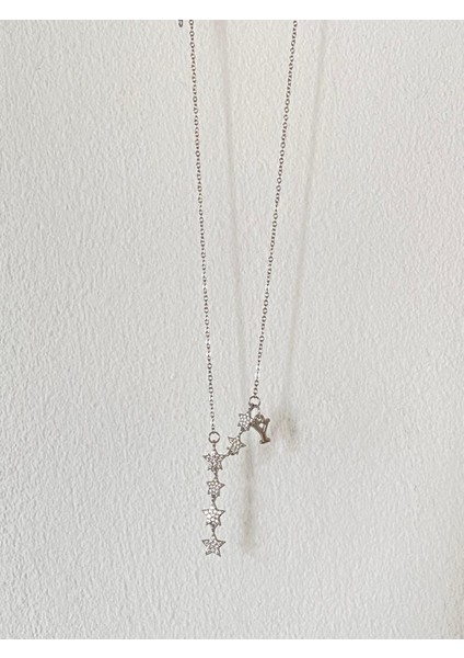 Kayan Yıldız Y Harfli Çelik Kolye