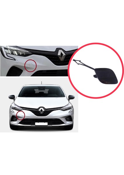 BSP1206 Renault Clio Mk5 V B7 Bja 2019-2023 Makyajsız Kasa Için Ön Tampon Çeki Demiri Kapağı Astarlı fiyatları
