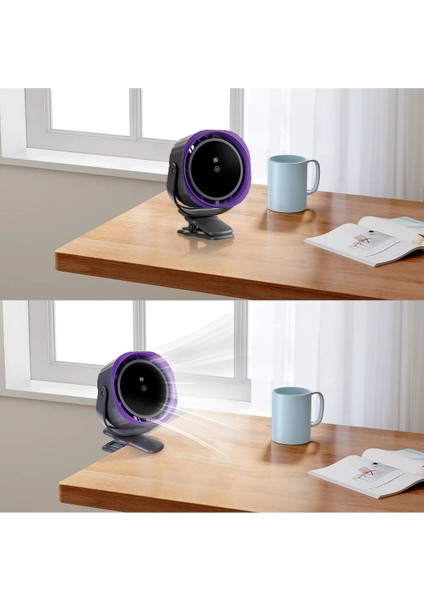 Dokunmatik Ekranlı Masa Fanı, 4 Hızlı Sessiz Soğutma, 360 ° Ev, Ofis, Seyahat, LED Ekran Fan fiyatları