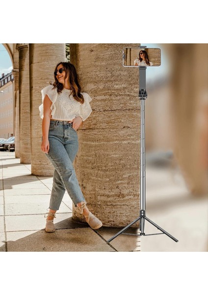 2m Ultra Uzun Evrensel Selfie Çubuğu Tripod Telefon Kamera Için Tutucu Çok Işlevli fırsatları