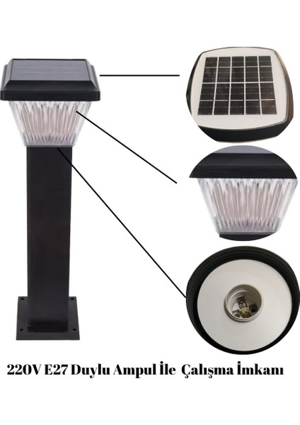 100WATT Güneş Enerjili Solar Bahçe Armatürü ( 60CM Direkli ) fiyatları
