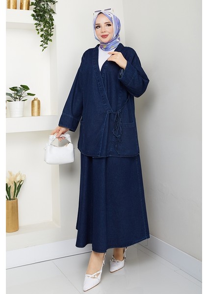 Kimono Etek Ikili Kot Takım 1531 - Koyu Mavi modelleri