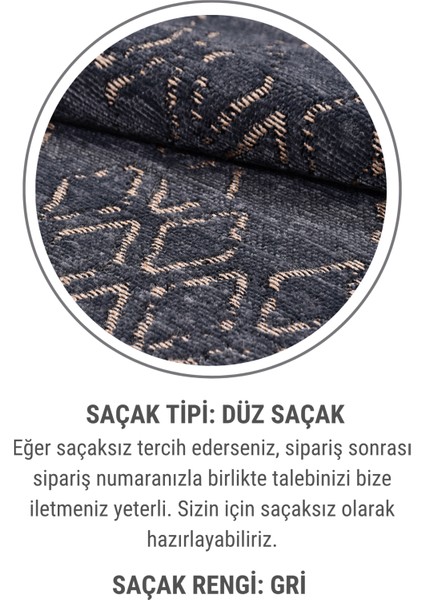 Akasya Antrasit Baklava Desenli Halı – Yumuşak, Kaymaz, Yıkanabilir ve Şık Tasarım - 170 x 240 cm
