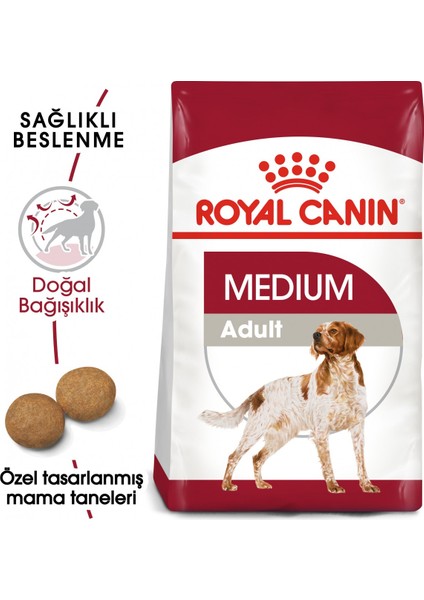 Medium Adult Orta Irk Yetişkin Köpek Maması 15 Kg
